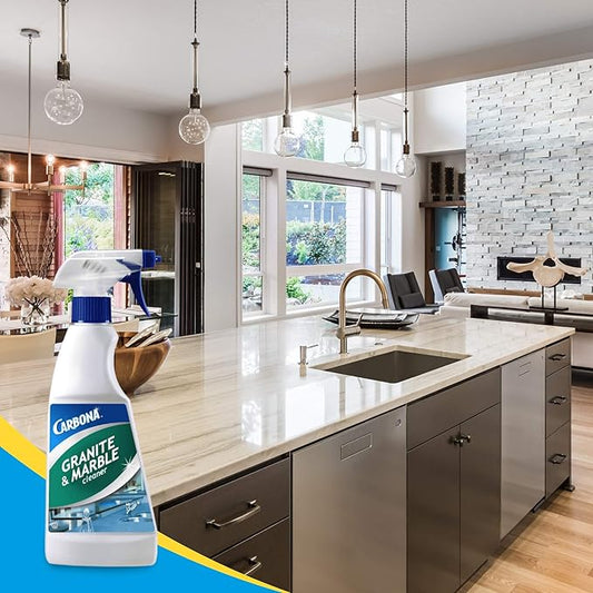 Carbona Granite & Marble Cleaner | Non-Abrasive Formula | Safe on Limestone & Corian | 16.8 Fl Oz, 3 Pack