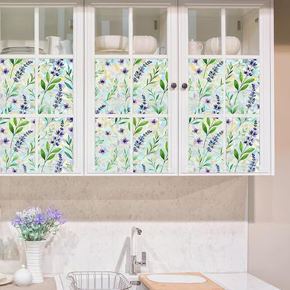 Rainbow Window Privacy Film,Heat Control,UV Blocking,Anti-Glare,Day & Night Privacy Protection & Decoration for Home, Bathroom,Glass Door,Static Cling,Renter-Friendly with Installation Tools