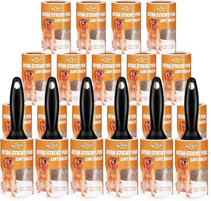 Extra Sticky Lint Roller, Mega Value Set 21 Pack for Pet Hair Removal, Lint Rollers for Pet Hair Extra Sticky, Dog & Cat Lint Remover for Clothes, Furniture, Carpet