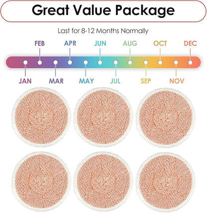 (6 Pack) 3897A Replacement Mop Pads Compatible with Bissell SpinWave SmartSteam Scrubbing Steam Mop 3897A 3712C 3712W, Spinning Scrubbing Mop Pads, Heavy Duty Scrubby Mopping Pads, Orange Pads 3 Sets