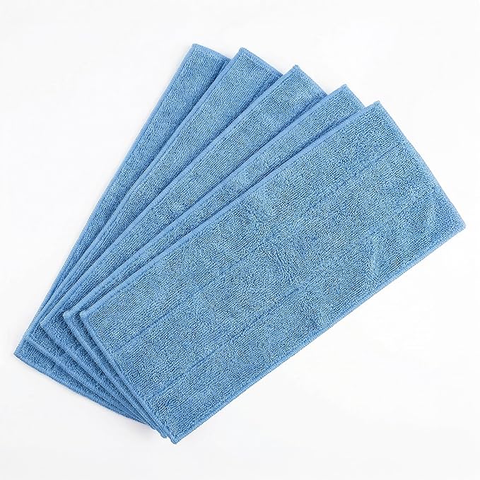 5 Pack Steam Mop Replacement Pads Compatible with Aspiron Steam Cleaners AS-CA019, Floor Steamer Pads Washable, Reusable Microfiber Cleaner Pads All Hard Floors, 5-Pack