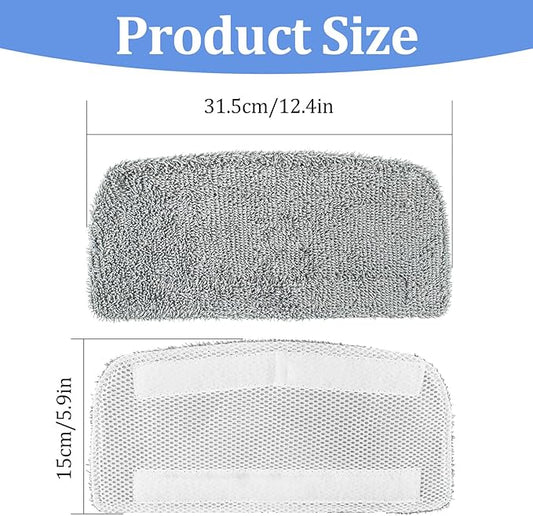 4 Pack Steam Mop Pads Compatible with GorFanty GF-6610B/GF-6610, Neugo NE033/NE033M & Mxnsewr, Washable Microfiber Steam Mop Replacement Pads for Multi-Surface Cleaning