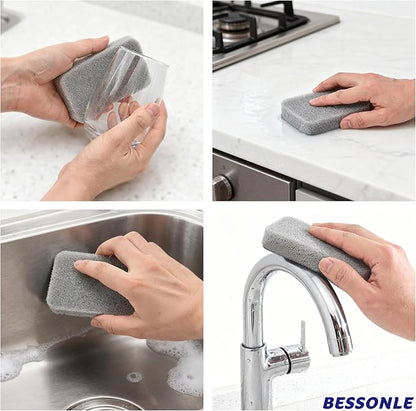 8 Pack Silicone Scrubbing Sponges, Heavy-Duty, Non-Scratch Kitchen Sponges - Reusable, Odor-Free, Perfect as Cleaning for Dishes, Non-Stick, Countertops (Grey)