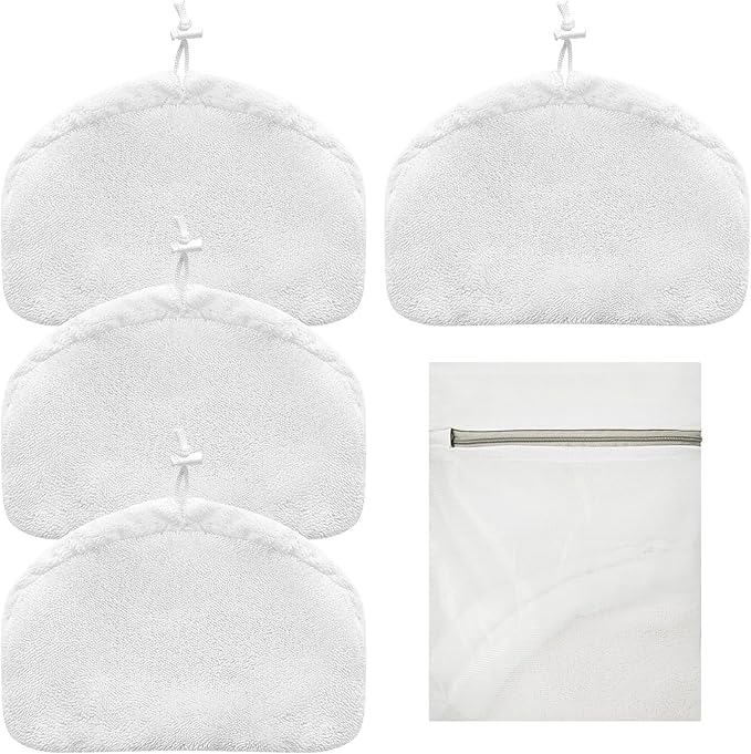 LOVECO 4 Pack Steam Mop Pads Compatible with Kenmore SM2060 S200 Series Steam Mop and Bissell Powerfresh Steam Mop, Widely Compatible Washable Steam Mop Replacement Pads for Scratchfree Floor Cleaning