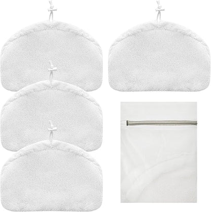 LOVECO 4 Pack Steam Mop Pads Compatible with Kenmore SM2060 S200 Series Steam Mop and Bissell Powerfresh Steam Mop, Widely Compatible Washable Steam Mop Replacement Pads for Scratchfree Floor Cleaning