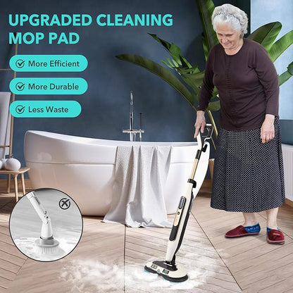 Frescares 6 Packs Steam&Scrub Mop Pads Replacement Power Pads Compatible with Shark,S8201 S8001 S7001 S7201 S7000AMZ S7000 S7005 S7020 S7001C Dirt Grip Scrub Adsorb Washable Pad