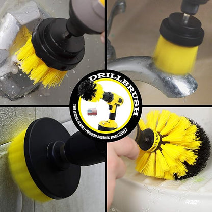 Bath Mat Scrubber - Shower Curtain - Cleaning Supplies - Grout Cleaner - Drill Brush Spin Scrubber Kit - Clean Sinks, Shower Stalls, Bathtub, Bidet, Toilet, Tile, Carpet, and Flooring - Bathroom Rugs