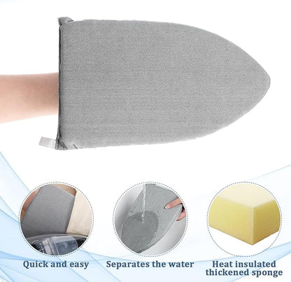 Steamer mitt Glove, Garment Steamer Ironing Glove with Finger Loop Anti Steam Gloves Board Heat Resistant Ironing Mitt for Handheld Garment Accessories for Clothes(Style A)