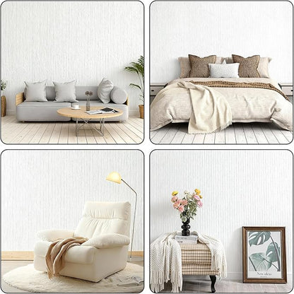3D Wall Panels Peel and Stick – 23.82"x110" PVC Faux Texture, Self Adhesive Waterproof Wall Covering, DIY Accent Wall, Sofa Background Backsplash & Modern Home Decor, Covers 18 sq.ft