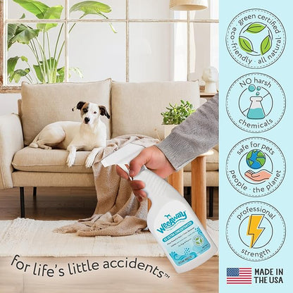 Wee Away X2 Ultra-Concentrated Stain & Strong Odor Eliminator, Enzyme Cleaner, Pet Odor Eliminator for Home - Dog Urine Destroyer - Carpet Cleaner Spray, Ocean Breeze Scent, 16 fl oz