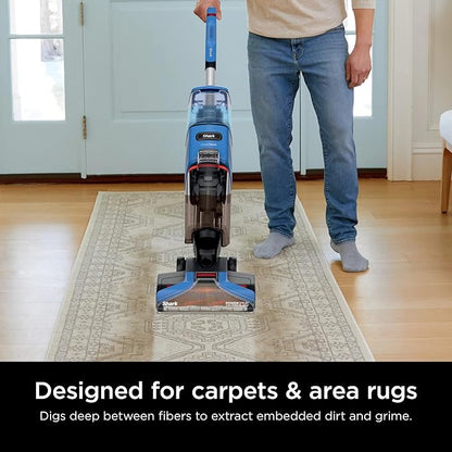 Shark EX120 CarpetXpert, Upright Carpet & Area Rug Cleaner for Pets, Deep Carpet Cleaning & Dirt & Grime Removal, Carpet Shampooer, Blue (Renewed)