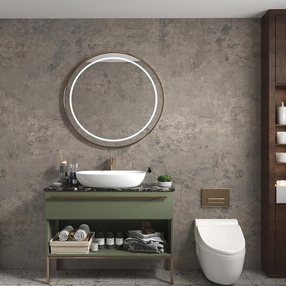 3yecao 24"×591" Large Size Extra Thick Brown Grey Concrete Wallpaper Peel and Stick Waterproof Brown Gray Concrete Contact Paper Vinyl 3D Industrial Grey Cement Sticker for Bedroom Basement Gym Walls