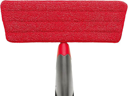 Rubbermaid Reveal Spray Mop Replacement Head, Red, Reusable Wet Mop Microfiber Pad for Floor Cleaning in Kitchen/Bathroom/Kitchen/School (Pack of 8)