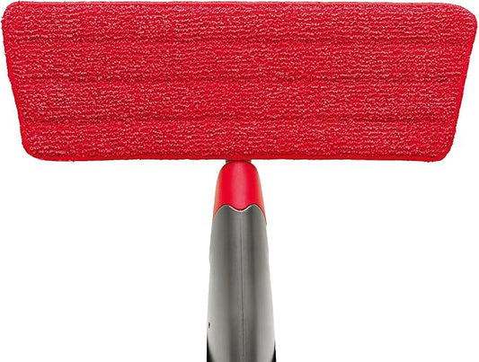 Rubbermaid Reveal Spray Mop Replacement Head, Red, Reusable Wet Mop Microfiber Pad for Floor Cleaning in Kitchen/Bathroom/Kitchen/School (Pack of 8)
