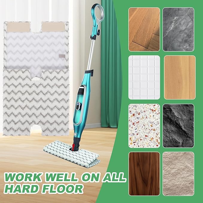 Sgizoku Square Steam Mop Replacement Pads for Shark Genius Steam Mop S5003D & Lift-Away Pro Steam Mop S3973 S3973D S3973WM S5001 S5002Q S5003A S5004 S5004W S6001W S6001WM S6002C S6003D S6003W - 2Pack