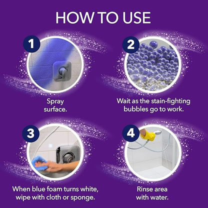 Kaboom Foam-Tastic Foaming Bathroom Cleaner, Fresh Scent, Spray Can, Eliminates Soap Scum, Grime and Stains,, 19 Oz (Pack of 8)