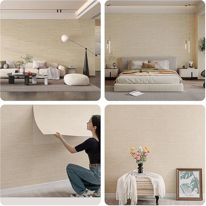 3D Wall Panels Peel and Stick – 15.7"x110" PVC Faux Travertine Texture, Self Adhesive Waterproof Wall Covering, DIY Accent Wall, Sofa Background Backsplash & Modern Home Decor, Covers 12 sq.ft