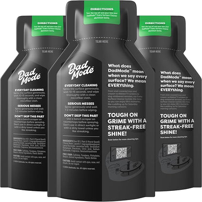DadMode Home Surface Cleaner | 1000 Uses | Streak-Free Multi-Surface Cleaner | 3-Pack Refill | Kitchen, Bathroom & Household Spray | Sandalwood & Suede
