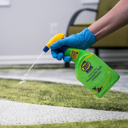 Zep Home Pro Foaming Pet Stain Eliminator - 24 Fl. Oz. - R53206 - Permanently eliminates indoor dog and cat odors from your home furnishings, upholstery, and textiles