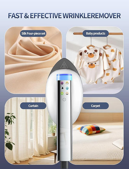 Sundu 1500W Professional Garment Steamer, 2-in-1 Vertical & Handheld for Wrinkles, 6 Steam Modes, 30-Second Heat Up, 800mL Tank, Auto Shut-Off, Portable & Standing Design, White