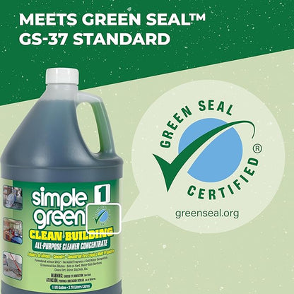 Simple Green Industrial SMP11001 Clean Building All-Purpose Cleaner Concentrate, 1gal Bottle