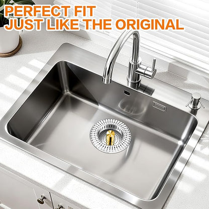 Kitchen Sink Drain Strainer, 18/8 Stainless Steel, Sink Stopper Kitchen Drain