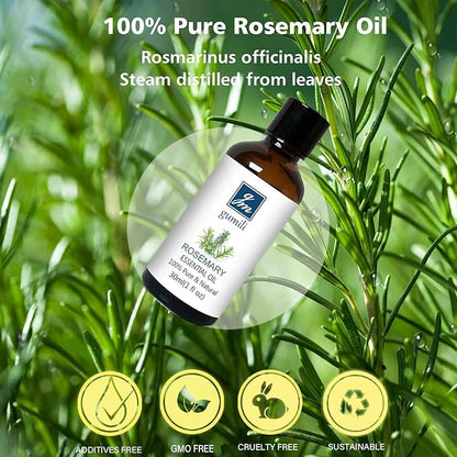 GM Gumili Rosemary Essential Oil, 30ml - Pure, Undiluted Rosemary Oil for Aromatherapy
