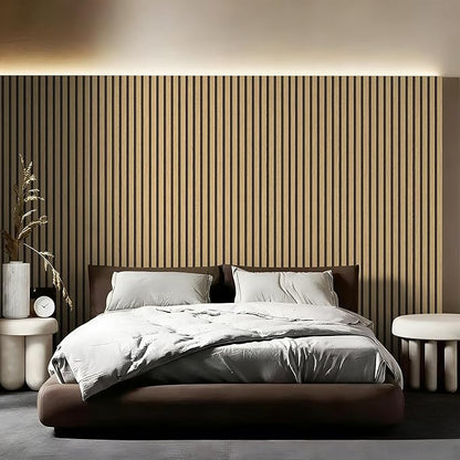 myforHD Wallpaper Peel and Stick Wood Grating Stripe Self-Adhesive Wallpaper Faux Wood Contact Paper Wood Slats Self Adhesive Wall Paper PVC Vinyl Film Removable Waterproof 17.3" x 236"