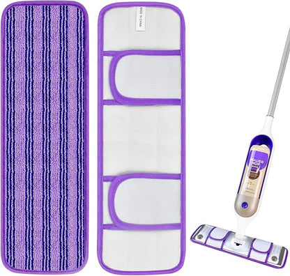 2 Pack Upgraded Reusable Mop Pads Compatible with Swiffer PowerMop, Mop Refill Pads Replacement for Swiffer Power Mop Spray Mop Pads for Multi-Surface Floor Cleaning, Quality Updated Cationic Material