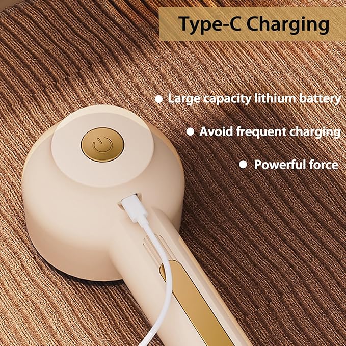 Electric Lint Removers,Rechargeable Fabric Shaver with 6 Leaf Blades Useful for Clothes, Furniture, Sofas, Blankets (Green)