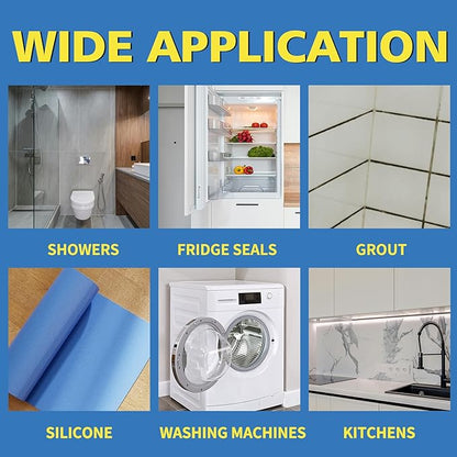 Home Stain Remover Gel, Heavy Duty Stain Cleaner, Deep Clean for Front Loader Washing Machine Seal, Refrigerator Strips, Rubber Gasket, Bathroom Grout, Tile, Shower, Caulk - 8 fl oz