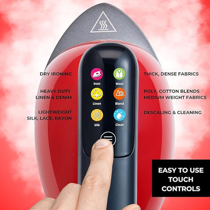 SALAV DuoPress Smart Deluxe Steam Station, Garment Steamer & Iron, 6ft Extra-Long Hose, Auto-Off Safety, Digital Display, 7 Steam Levels, 1.1L Water Tank, Dry Iron Mode & Steam Burst