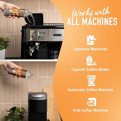 Oh Yuk Coffee Machine Descaler - Cleaning and Descaling Solution Universally Compatible for All Brands and Machine Types: Breville, Delonghi, Nespresso, Keurig - 16 oz (1)
