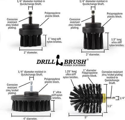 Grill Brushes - Detailing Brush Set BBQ Accessories - Ultra Stiff Power Scrub Brush Set - Oil Stain Electric Spin Scrubber - Cleaning Supplies Floor Scrubber - Household Cleaning Tools Power Scrubbing