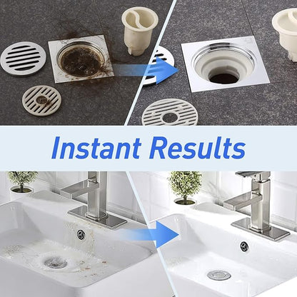 Powerful Sink Drain Cleaner - Fast Foaming Pipeline Dredging Agent for Kitchen Sink,Bathroom & Shower,Toilet Pipes (4pcs, sky blue)