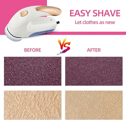 Fabric Shaver, Electric Fuzz Lint Remover, Portable Fabric Shaver and Effectively Sweater Defuzzer with Replaceable Blades for Clothes Furniture Couch Curtain (US)