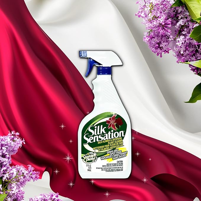 Bundle of Sparkle Plenty Chandelier Cleaner Drip Dry Spray No Wipe & Silk Plant Cleaner Spray No Wipe - Dust Cleaning Supplies for Fake Plant, Artificial Flower, Shower Glass or Window Screen (32 oz)