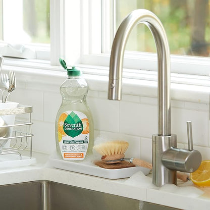 Seventh Generation Dish Liquid Soap Clementine Zest Lemongrass Pack of 6 Dishwashing Soap Liquid Soap 19 oz