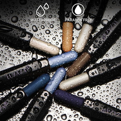 Neutral Eyeshadow Stick Makeup 6PCS Set, Blue Metallic Shimmer Matte Cream Eye Shadow Eyeliner Brightener Pencil Crayon - JEANS BLUE