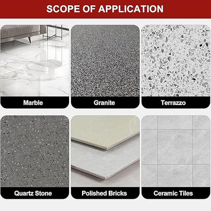 Marble Polishing Powder, Restore Shine, Remove Stains and Scratches, Suitable for Marble, Travertine, and Limestone, Perfect for Home and Commercial Use
