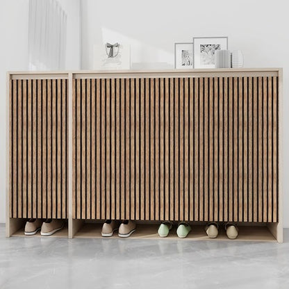 Yun-aeon Natural Wood Peel and Stick Wallpaper Wood Slats - 17.3"x 120" Tan Self-Adhesive Waterproof Vinyl Removable Wall Paper for Wall Decor Bedroom