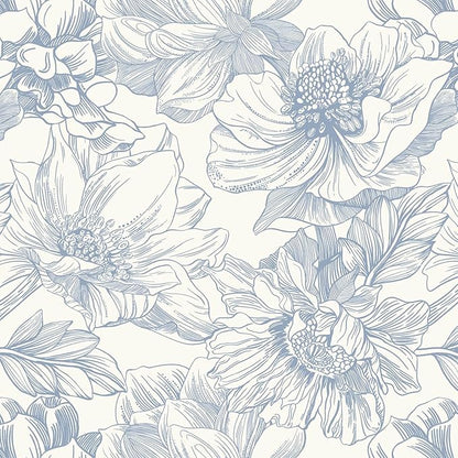 Ismoon Vintage Floral Wallpaper Peel and Stick Beige and Blue Contact Paper 17.3inx6.5ft Removable Self Adhesive Wall Paper for Bathroom Bedroom Cabinet Mural Wall Decor Vinyl Renter Friendly