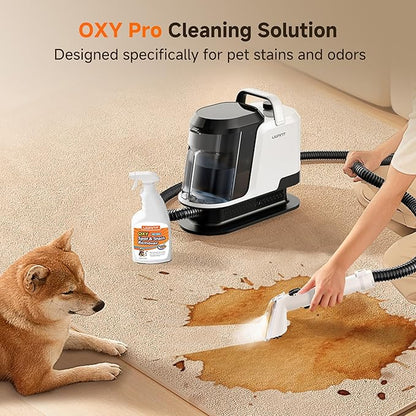 uwant Portable Carpet and Upholstery for Deep Cleaner, 18Kpa Carpet Cleaner Machine for Cars, Pets with Pet Pro Solution and Self Cleaning Set of 1 for Spot, Rug, Couch