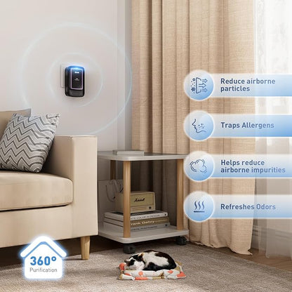 Air Ionizers for Home (3 Pack), Air Purifier Plug In, Portable Negative Ion Generator, Cat Litter Deodorizer, Ozone Free Quiet Air Freshener for Pet Odor, Bedroom & Office