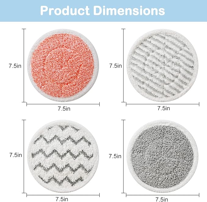 12 Pack Upgraded Replacement Steam Mop Pads for Shark S8201 S7001 S8001 S7201 S7000AMZ S7000 S7005 S7020 S7001C Steam Mop,Steam & Scrub All-in-One Scrubbing and Sanitizing,Dirt Grip Scrub Washable Pad