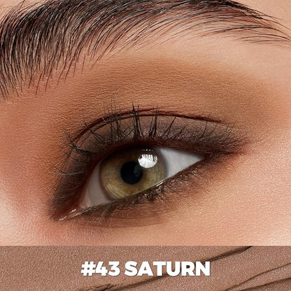 FOCALLURE Shimmer and Matte Cream Eyeshadow Stick,Smooth Brilliant Eye Brightener Pencil for Women,Long Lasting Waterproof Eye Shadow and Liners Makeup,SATURN