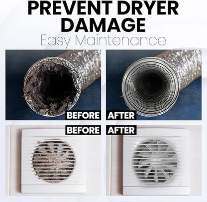 Dryer Vent Cleaner Lint Brush, Long Flexible Refrigerator Coil Cleaning Brush, 26 Inch,Black,Large (Pack of 1),1295
