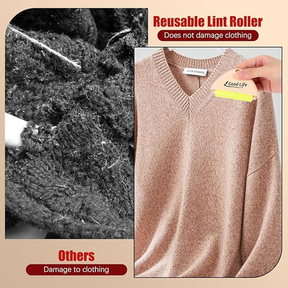 4 Pack Reusable Lint Roller Portable Mini Lint Remover Cat Pet Hair Rollers Travel Size Sticky Cleaner Dog Hair Remover for Clothes Washable Gel Lint Roller Ball