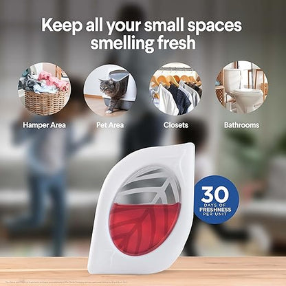 Clorox Fraganzia Small Rooms Air Freshener, Cherry Burst Scent - Peel & Place Air Freshener, No-Plug, Battery-Free for Closets, Laundry Room, Entry Way, Bathroom, Locker, 0.25 Fl Oz Each, 24 Count