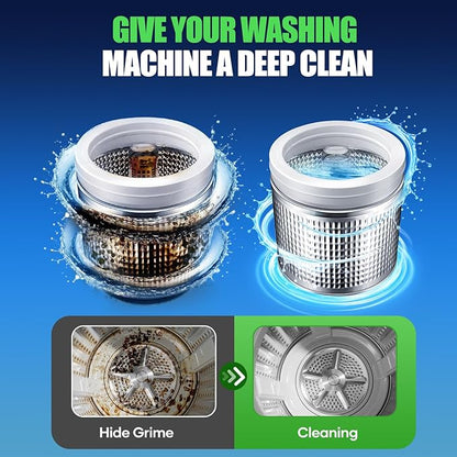 Washing Machine Cleaner Tablets - Washer Machine Cleaner Tablets for HE Front Loader & Top Load Washer, Deep Cleaning & Remove Odor, Eco-friendly Deodorizer for Septic Safe (32 Pack)